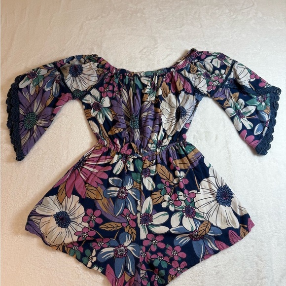 Angie Vibrant Floral Romper - Picture 2 of 3